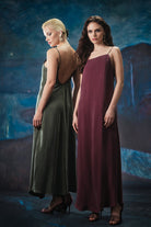 Towdoo-Sage Sırtı Açık Elbise - Yeşil-Elbise-9-Milagron.com