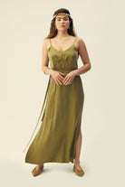 Towdoo-Star Dust – Açık Yeşil - Askılı Elbise-Elbise-1-Milagron.com