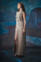 Towdoo-Star Elbise - Açık Gri-Elbise-4-Milagron.com