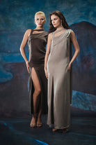 Towdoo-Star Elbise - Gri-Elbise-4-Milagron.com