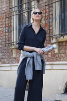 Towdoo-Sun Klasik Gömlek - Siyah-Gömlek-1-Milagron.com