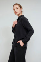 Towdoo-Sun Klasik Gömlek - Siyah-Gömlek-3-Milagron.com