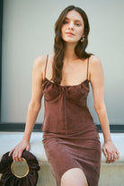 Towdoo-Sunflower – İp Askılı Bluz - Kahve-Bluz-12-Milagron.com