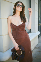 Towdoo-Sunflower – İp Askılı Bluz - Kahve-Bluz-2-Milagron.com