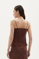 Towdoo-Sunflower – İp Askılı Bluz - Kahve-Bluz-8-Milagron.com