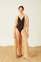 Towdoo-Theano Kimono Elbise – Krem-Elbise-1-Milagron.com