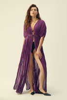 Towdoo-Theano Kimono Elbise – Mor-Elbise-1-Milagron.com