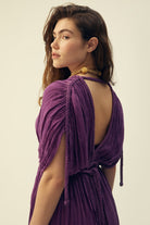 Towdoo-Theano Kimono Elbise – Mor-Elbise-5-Milagron.com