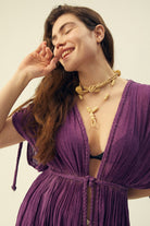 Towdoo-Theano Kimono Elbise – Mor-Elbise-6-Milagron.com