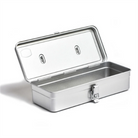Toyo Steel-Toyo Steel T 320 Tool Storage Box Silver Metal Saklama Kutusu-Özel Kutular-2-Milagron.com