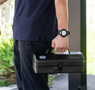 Toyo Steel Y-280 Tool Storage Box Black Metal Saklama Kutusu