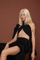 Trust The Team-4 in 1 Siyah Crop Top-Büstiyer-1-Milagron.com
