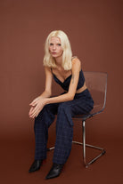 Trust The Team-Dad Fit Kareli Pantolon-Kumaş Pantolon-3-Milagron.com