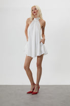 Trust The Team-Kate Beyaz Mini Elbise-Elbise-1-Milagron.com