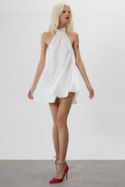 Trust The Team-Kate Beyaz Mini Elbise-Elbise-3-Milagron.com