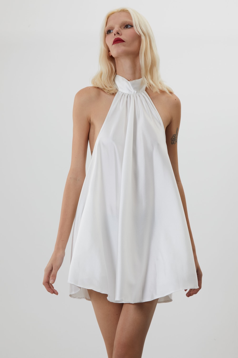 Trust The Team-Kate Beyaz Mini Elbise-Elbise-5-Milagron.com