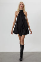 Trust The Team-Kate Siyah Mini Elbise-Elbise-1-Milagron.com