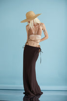 Trust The Team-Zeta Bow Kahverengi Etek-Etek-1-Milagron.com