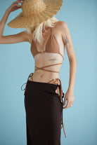 Trust The Team-Zeta Bow Kahverengi Etek-Etek-2-Milagron.com