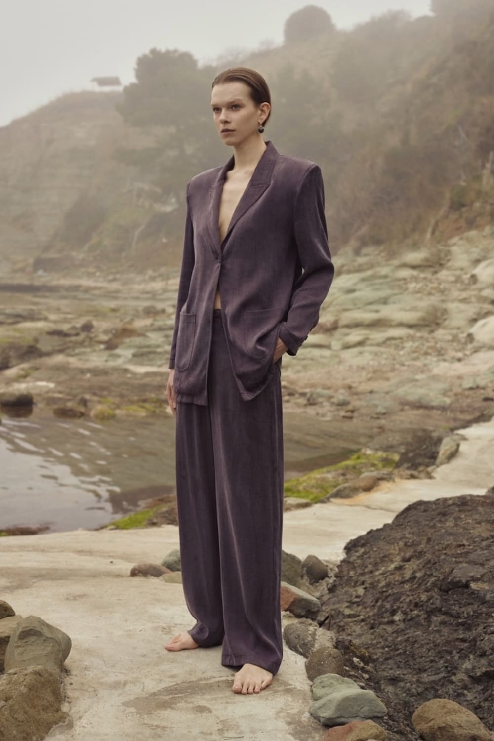 Ares Bambu Mürdüm Blazer - 1