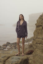 Ares Bambu Mürdüm Şort - 3