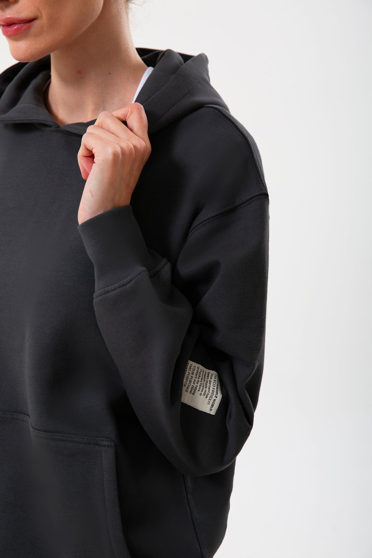 Kapüşonlu Organik Pamuklu Sweatshirt