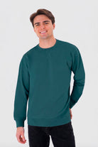 Regular Organik Pamuklu Petrol Mavisi Renk Erkek Sweatshirt