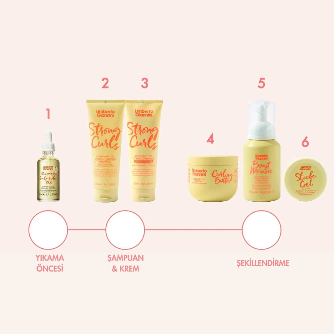 Strong Curls Güçlendirici Biberiye Yağlı Bukle Şampuanı
