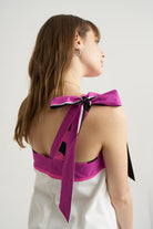 Unexpectedone-Put a Bow on It - Black Pink-Top-1-Milagron.com