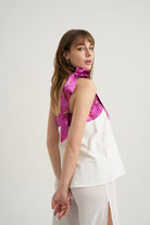 Unexpectedone-Put a Bow on It - Fuschia-Top-2-Milagron.com