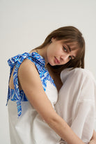 Unexpectedone-Put a Bow on It - Sapphire-Top-2-Milagron.com