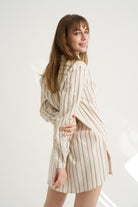 Unexpectedone-Shades of Shirt - Bordo Çizgili-Gömlek-2-Milagron.com