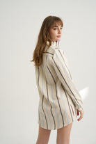 Unexpectedone-Shades of Shirt - Gri/Mavi Çizgili-Gömlek-7-Milagron.com