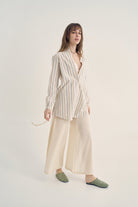 Unexpectedone-Soul Mate Yan Yırtmaçlı Pantolon - Beige-Pantolon-6-Milagron.com