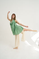 Unexpectedone-Wrapped By Waterfall Tunic - Green-Elbise-5-Milagron.com