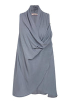 Unexpectedone-Wrapped By Waterfall Tunic - Grey-Elbise-1-Milagron.com