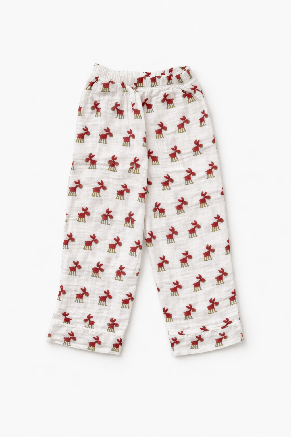 Elephant Donkey Desenli Organik Müslin Pijama Takımı