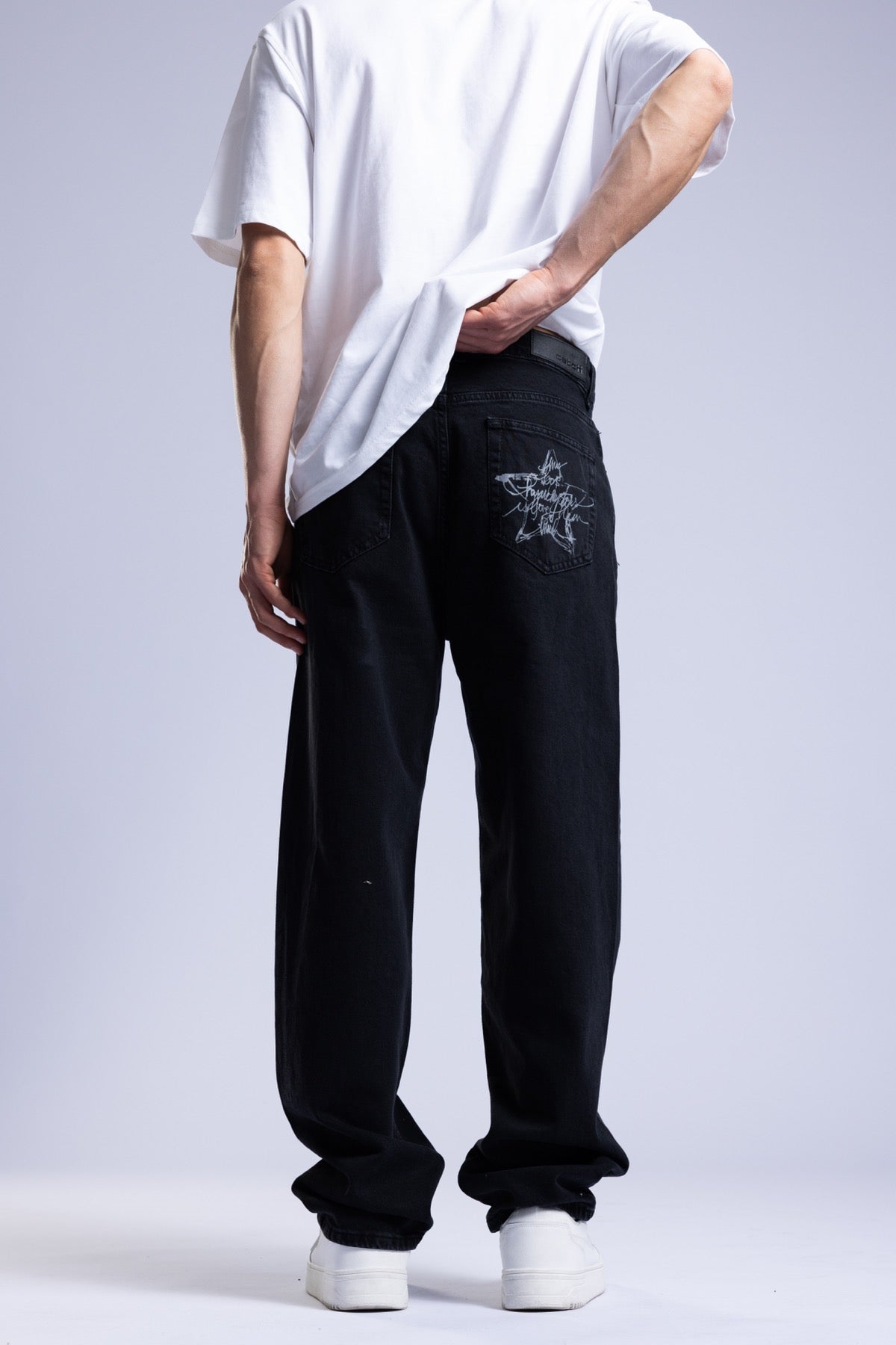 Catch-Baskılı Baggy Jean Pantolon-Pantolon-5-Milagron.com