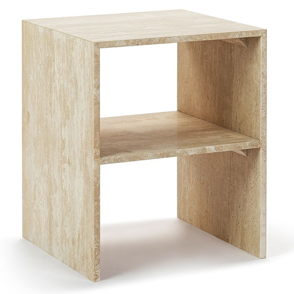 Valnott-Como Traverten Yan Sehpa / Komodin-Yan Sehpa-1-Milagron.com