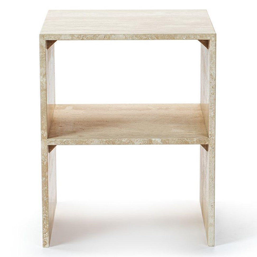 Valnott-Como Traverten Yan Sehpa / Komodin-Yan Sehpa-2-Milagron.com