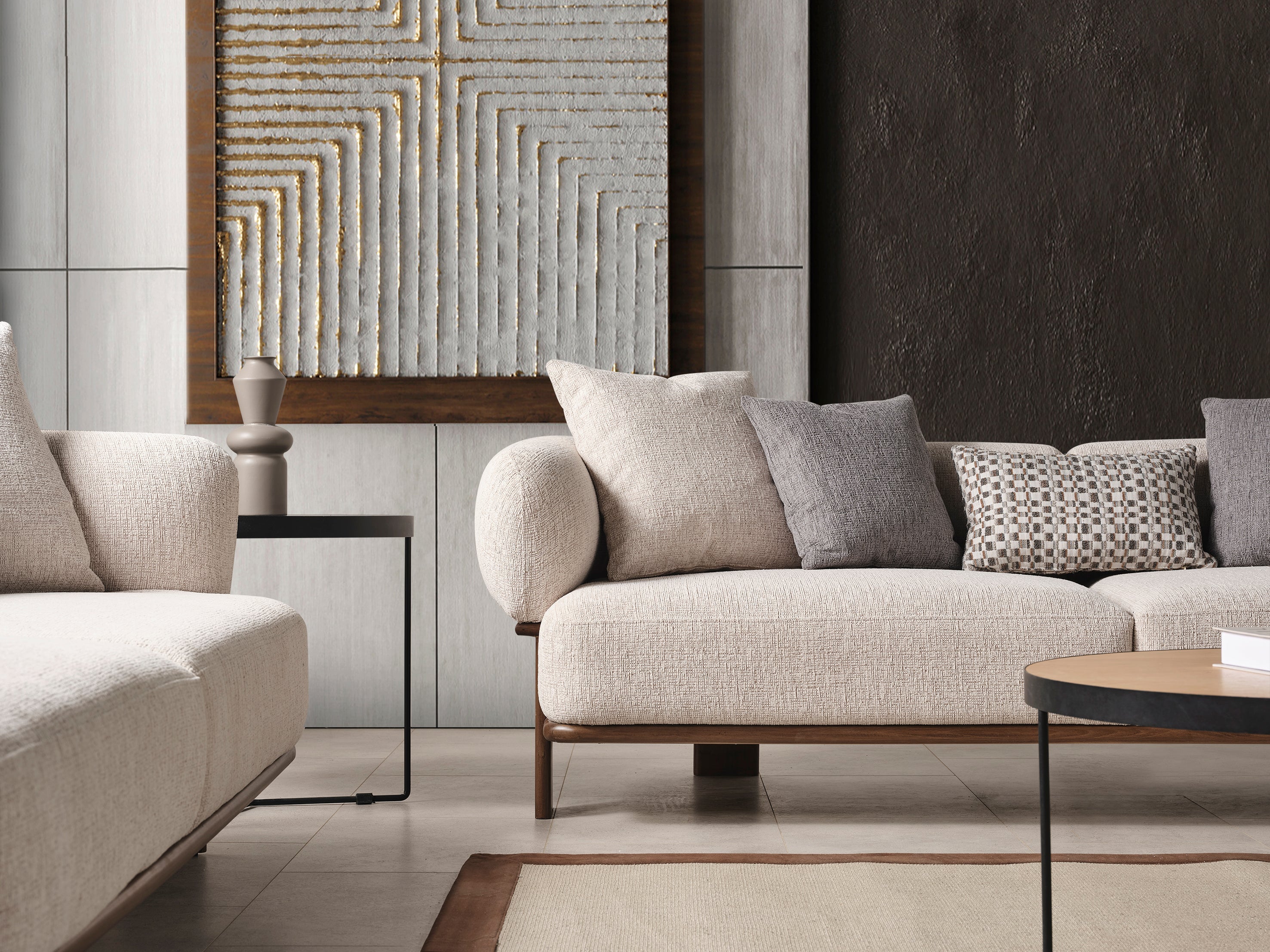 Valnott-Klara 3'lü Koltuk-Koltuk & Berjer-4-Milagron.com