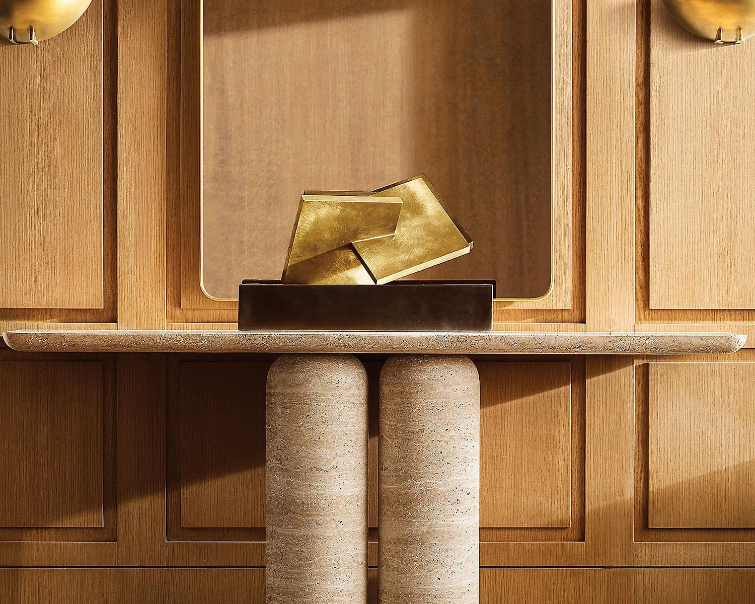 Valnott-Lesbos Traverten Dresuar-Dresuar & Konsol-2-Milagron.com