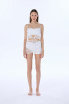 Valnue Lingerie-Diana Beyaz Dantel Crop Bluz-Bluz-1-Milagron.com