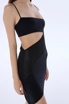 Valnue Lingerie-Frankie Siyah Dantel Asimetrik Gecelik-Gecelik-1-Milagron.com