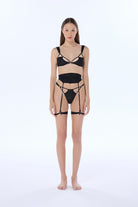 Valnue Lingerie-Margaret Siyah Dantel Korse Jartiyer-Jartiyer Kemeri-3-Milagron.com