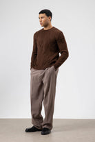 Oversize Desenli Triko Kazak