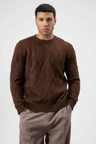 Oversize Desenli Triko Kazak
