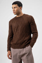 Oversize Desenli Triko Kazak