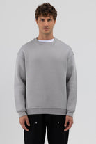 Basic Bisiklet Yaka Oversize Sweatshirt