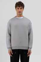 Basic Bisiklet Yaka Oversize Sweatshirt